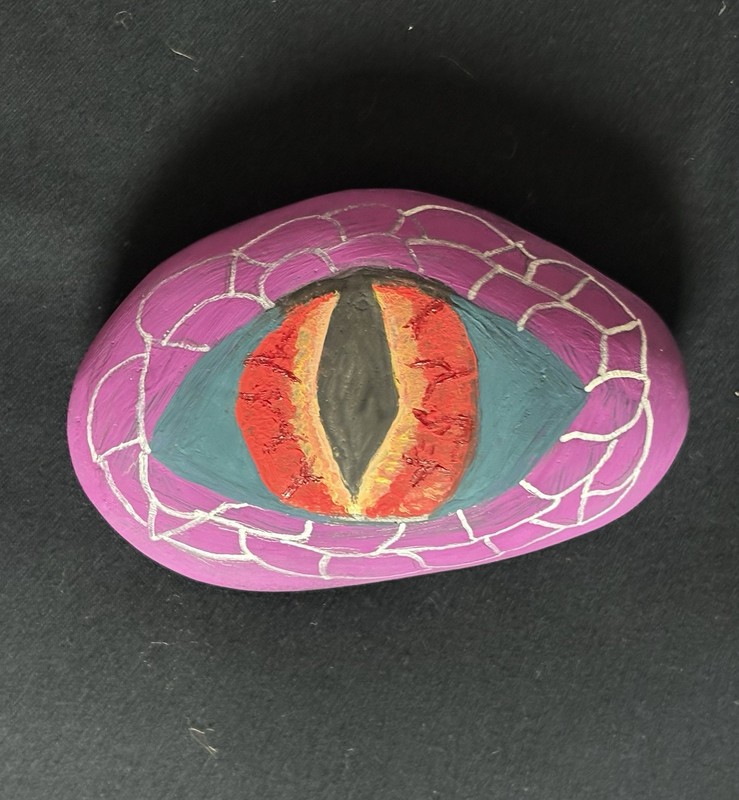 Hand Painted Rock/Stone. Eye Design