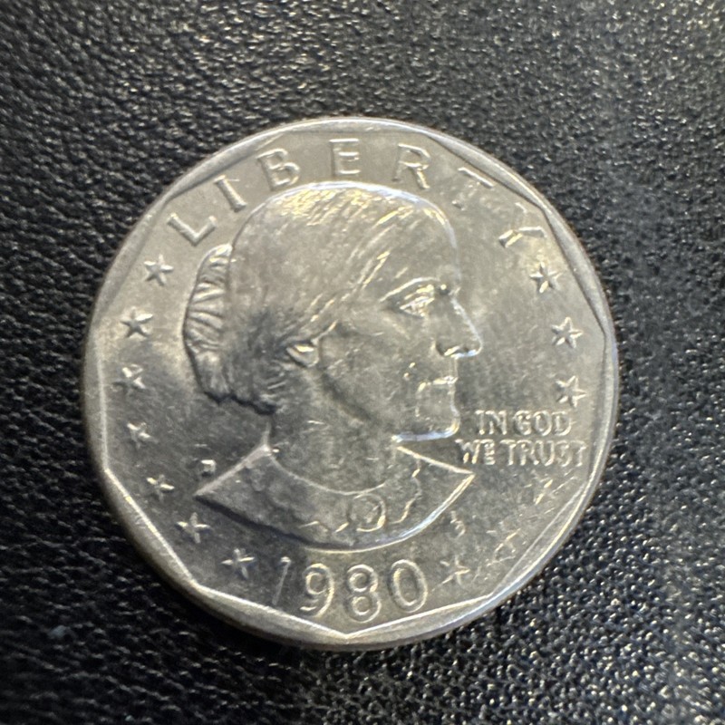 Susan B Anthony Dollar Coin $1 One Dollar 1980 Circulated Uncertified