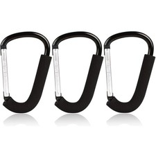 Stroller Hooks 6.3 D Shape Large Buggy Carabiner Hook - Pram Pushchair Stroll...