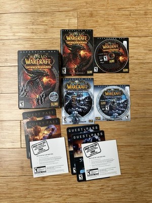 World of Warcraft Cataclysm Box Lot WoW Wrath Lich King Manuals Discs Blizzard