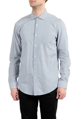 Hugo Boss ''Ridley_12P'' Men's Slim Striped Long Sleeve Casual Shirt US L IT 52