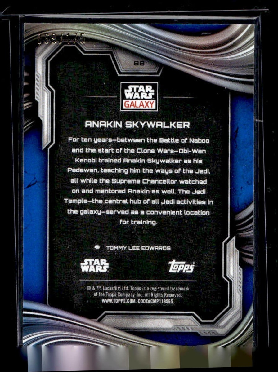 STAR WARS GALAXY Anakin Skywalkerカード 2025 Star Wars Galaxy Anakin Skywalker #88 Blue Ray Wave Refractor