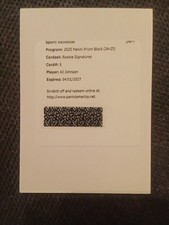 AJ Johnson ROOKIE Auto 2025 Panini Prizm #6 Black Rookie Signatures REDEMPTION