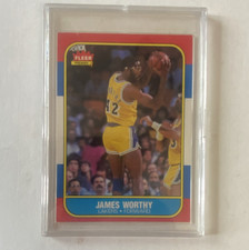 Fleer 1986-87 James Worthy Los Angeles Lakers Basketball Card #131