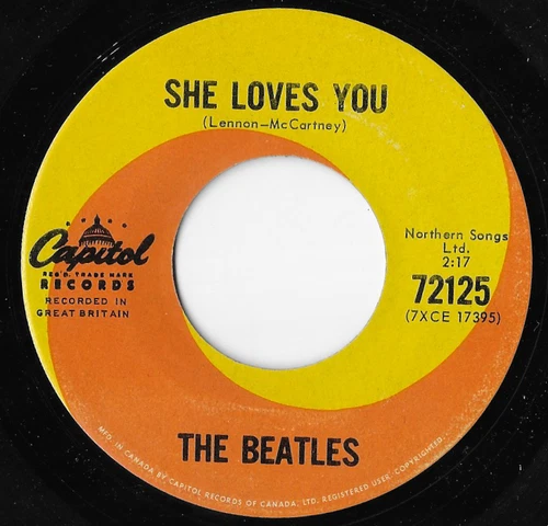 The Beatles She Loves You / I'll Get You Rare Capitol Records Canada Pressing 45
