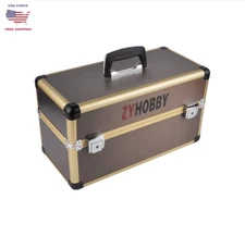 Double RC Transmitter Aluminum Carrying Case for Futaba JR Spektrum FrSky Hitec