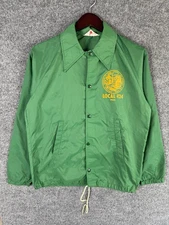 Vintage Iron Workers Union 424 Snap Button Jacket Windbreaker Small 70s 80s