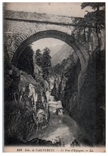 Pont d Espagne Cauterets Bridge Vintage Postcard LL Series Scenic