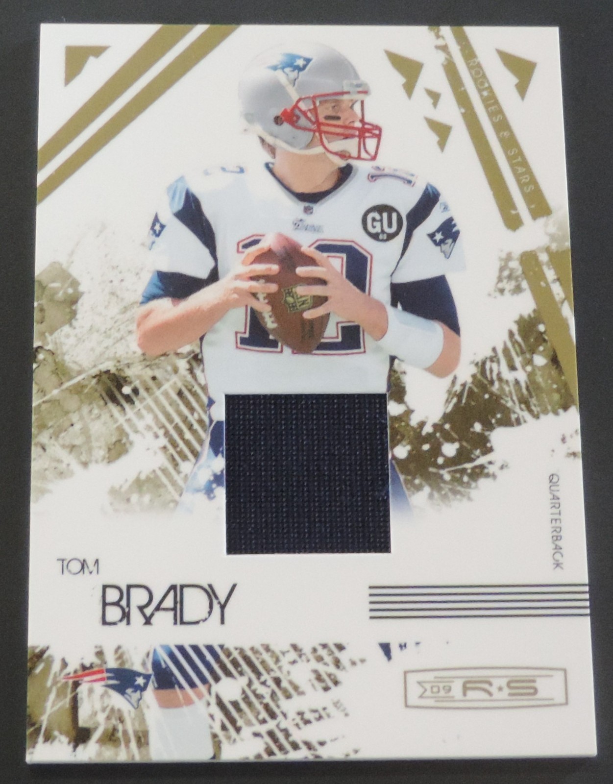 2009 ROOKIES & STARS TOM BRADY GAME WORN JERSEY GOLD SP PATRIOTS THE GOAT