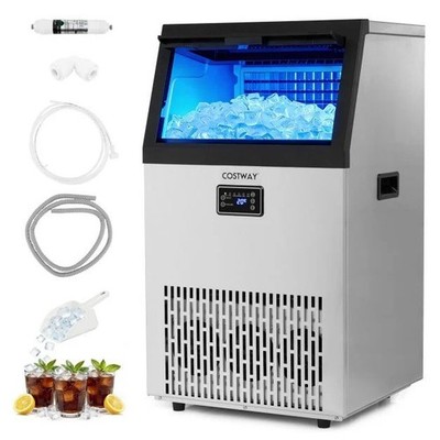 Gewerbliche Eismaschine mit 16 kg Speicherkapazität und verstellbarer Eiswürfeldicke