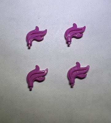 Lego Lot Of 4 Bright Purple Pink Feathers Feather Hat New Knight Castle