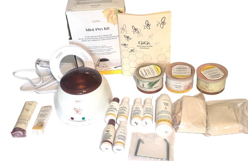 GiGi Mini Pro Hair Removal Waxing Kit Professional Salon Starter Set w/extras
