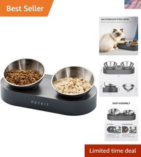 Stylish Non-Slip Elevated Cat Feeder - 304 Stainless Steel for Healthy Eating