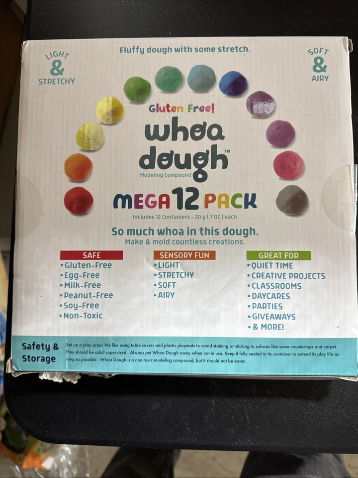 Chuckle & Roar - Whoa Dough Mega 12 Pack - Masa táctil para niños Foto 2 de 2