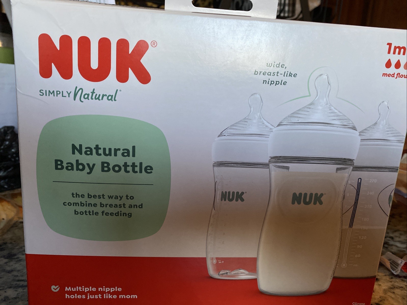 NUK Simply Natural baby bottles-3 -9 Ounce Bottles