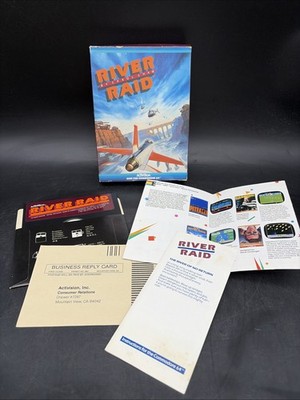 River Raid by Carol Shaw Disk for Comodore 64 With Box