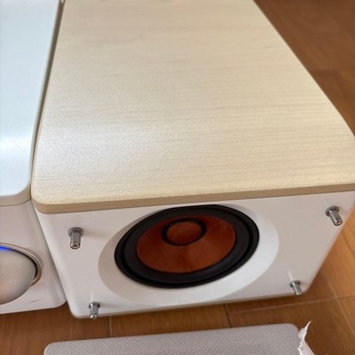 JVC EX-S1 Wood Cone Audio System CD Tested White Speakers Japan No