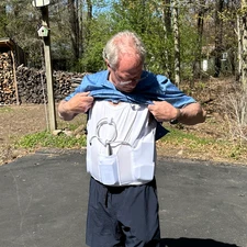 LVAD Heartmate 2 & 3 White Tank Top For Men LVAD Clothing Sleeveless Vest Shirt