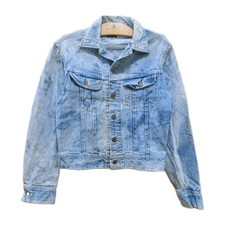 Vintage 70s Lee Riders 101-J Sanforized Western Trucker Denim Jeans Jacket Sz 36