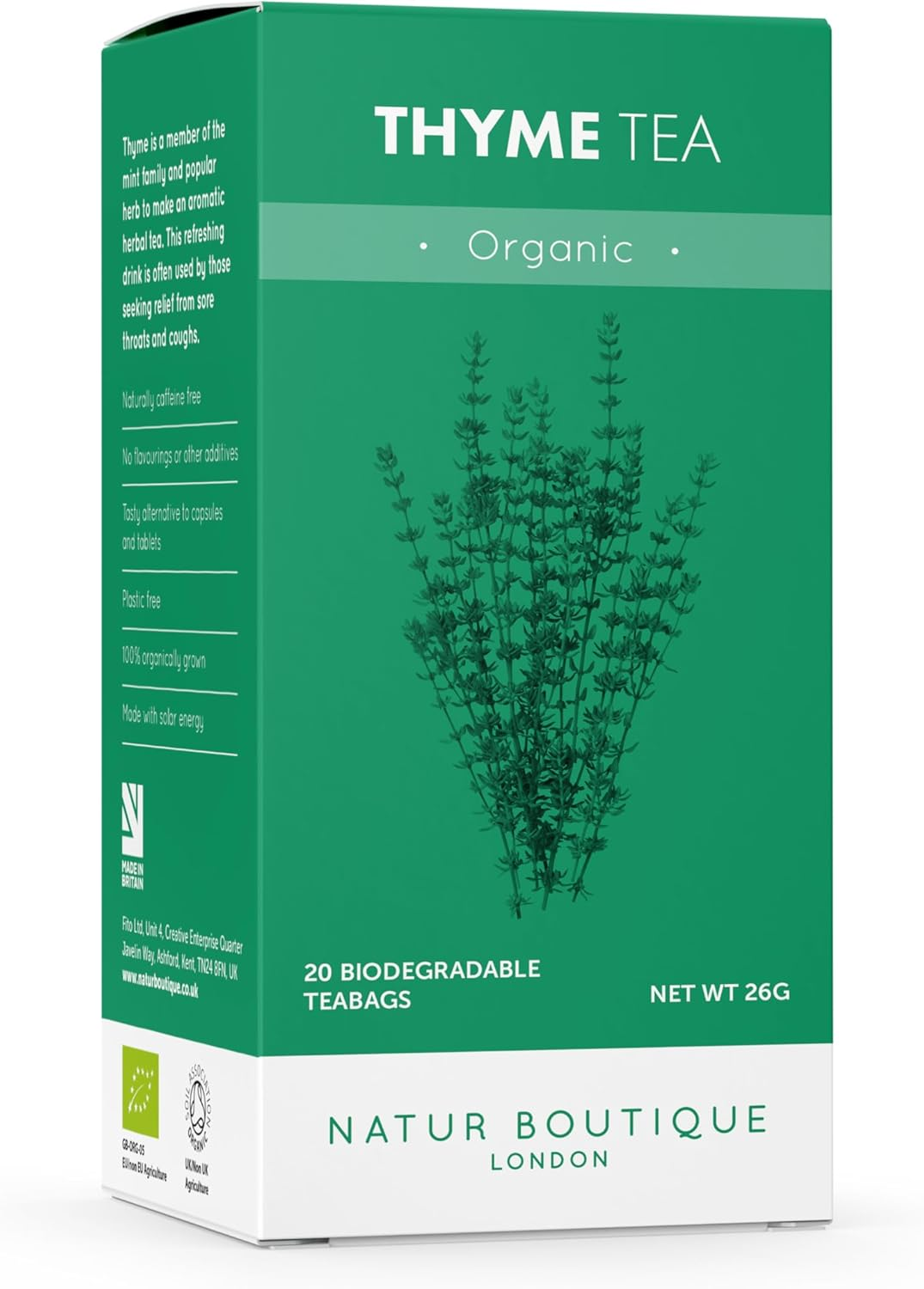 Organic Thyme Tea 20 Teabags