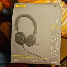 Jabra Evolve2 40 Stereo Headset MS Teams, USB-A - Black - NIB SEALED
