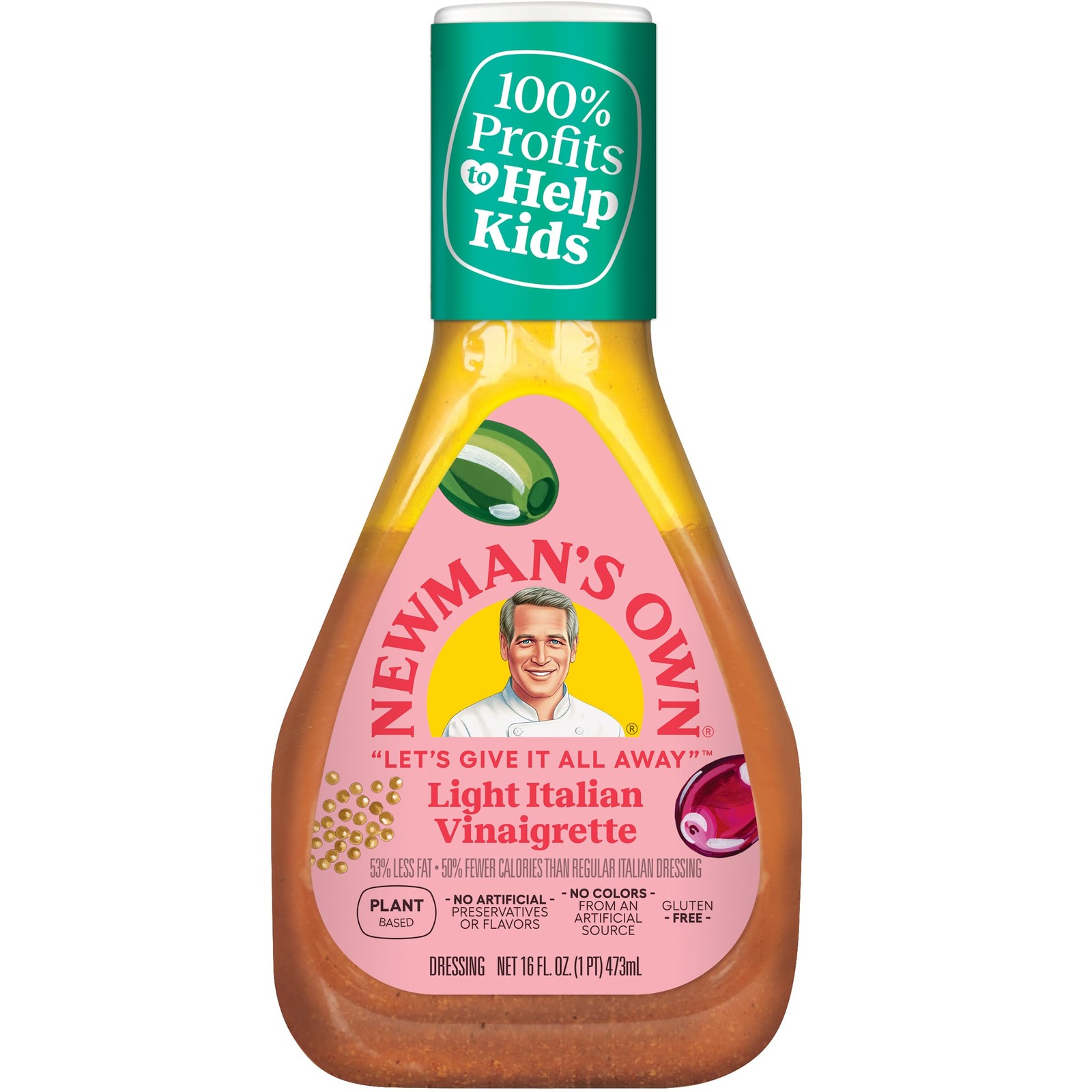 Newman's Own Light Italian Salad Dressing, 16 oz 16 Fl Oz (Pack of 1) 