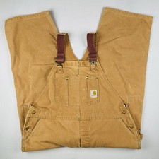 Vintage Carhartt Union Made Double Knee Overalls USA Distressed Faded Workwear
