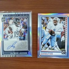 2024 Donruss Optic Jha’Quan Jackson Auto + Warren Moon Retro Lot Titans/Oilers