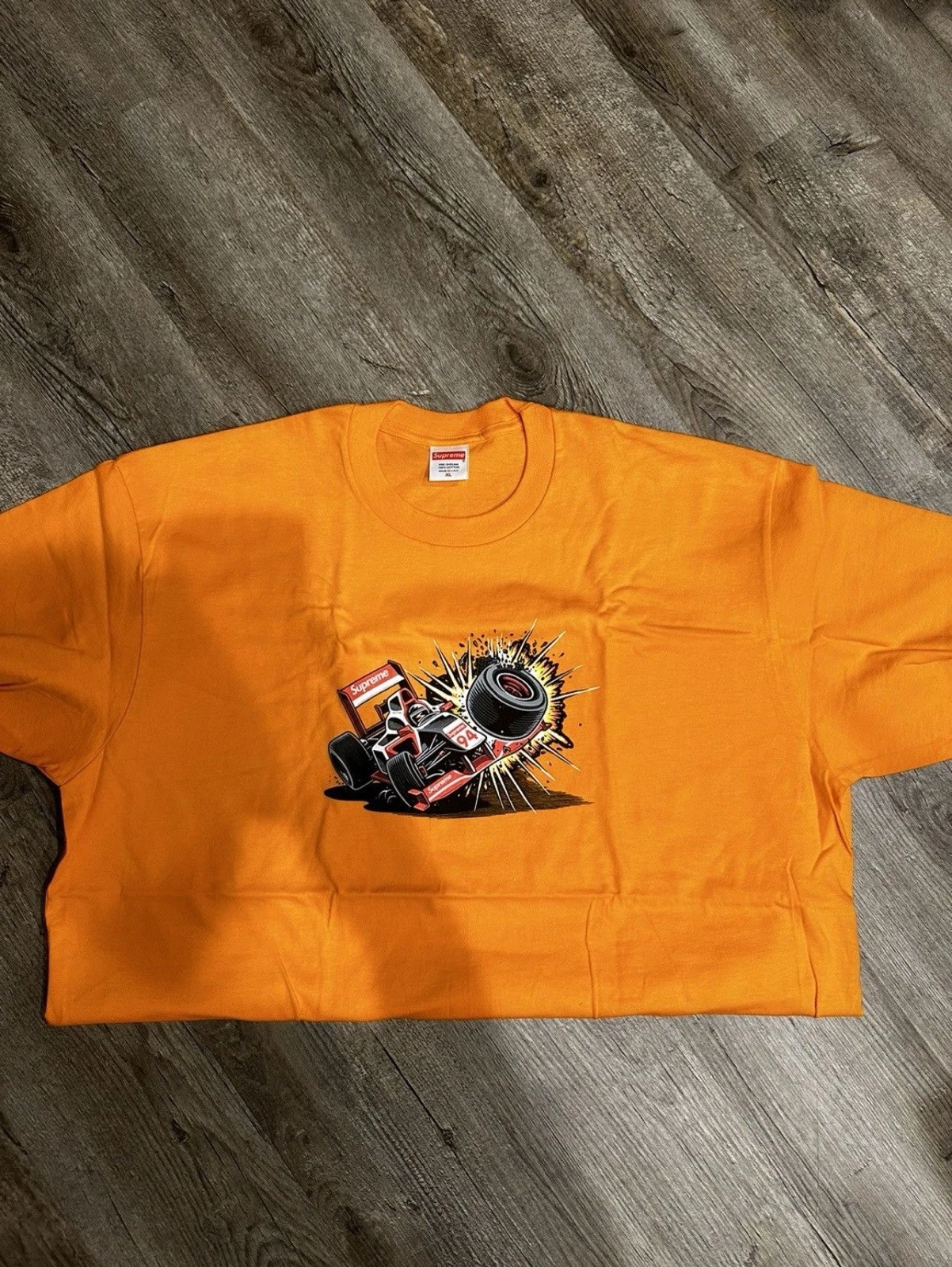 Tee shirt Supreme Crash (FW21) orange taille XL 
