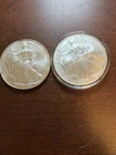 2 Coin Lot American Silver Eagles 2004/2006 Bullion Grade