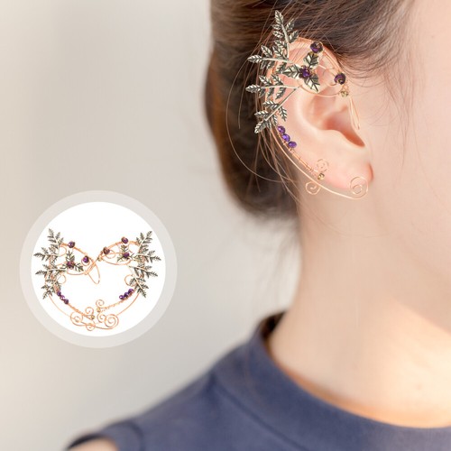 Dress Up Fairy Jewelry Wrap Earrings Wedding Jewelry Elf Bone Earrings - Picture 2 of 12