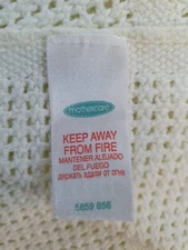 Mothercare lemon Vintage Pram Blanket Cellular Cotton 5859656 light yellow 70x80