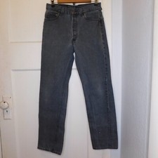 Vtg Levi's 501 Mens Size 30x32 Button Fly Black Gray Jeans Made in USA