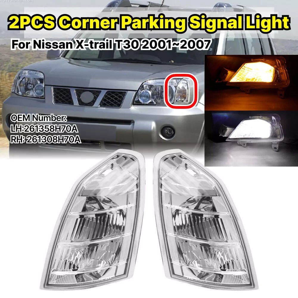 x-trail.com LED Front Corner Signal Indicator Parking Light For Nissan X