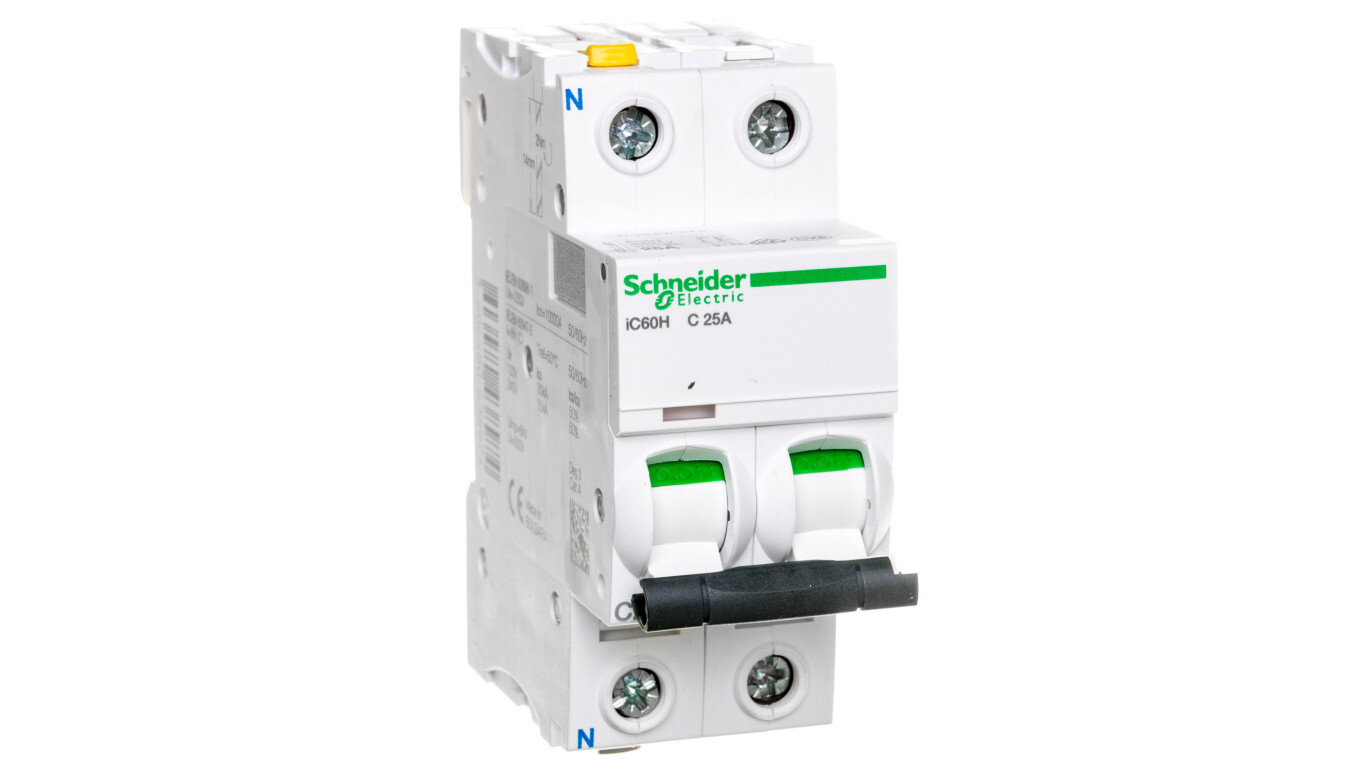 Miniature circuit breaker 1P + NC 25A 10kA AC iC60H-C25-1N A9F07625 /T2UK