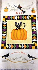 HALLOWEEN FABRIC PANEL NOT SO SPOOKY FABRIC HENRY GLASS FABRIC 8310 NEW