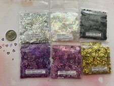 Solvent Resistant Holo HEART shape Glitter U Pick Color Nail Art Face Crafts-US