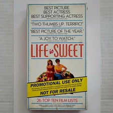 Life Is Sweet (VHS, 1992) Republic / Promo Screener Copy / New & Sealed