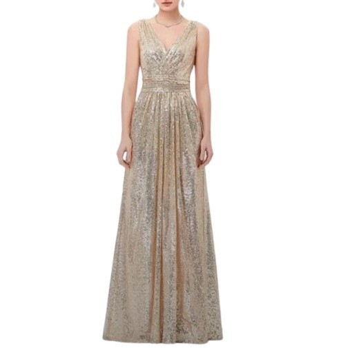 kate kasin gold dress Gabourne Strapless Midi Dress main image 0