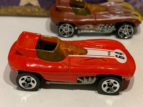 HOT WHEELS CAT-A-PULT X4. 2003 5 PACK BROWN, 1999 ORANGE & 1998 RED LOOSE - Picture 4 of 15