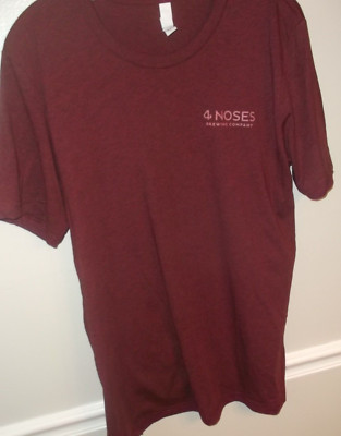 FOUR 4 NOSES BREWING Colorado Raspberry Blonde Ale Maroon T-Shirt Size ...