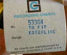 Esterline 53364 Recorder Chart Paper Graphic Controls (40+ available) 