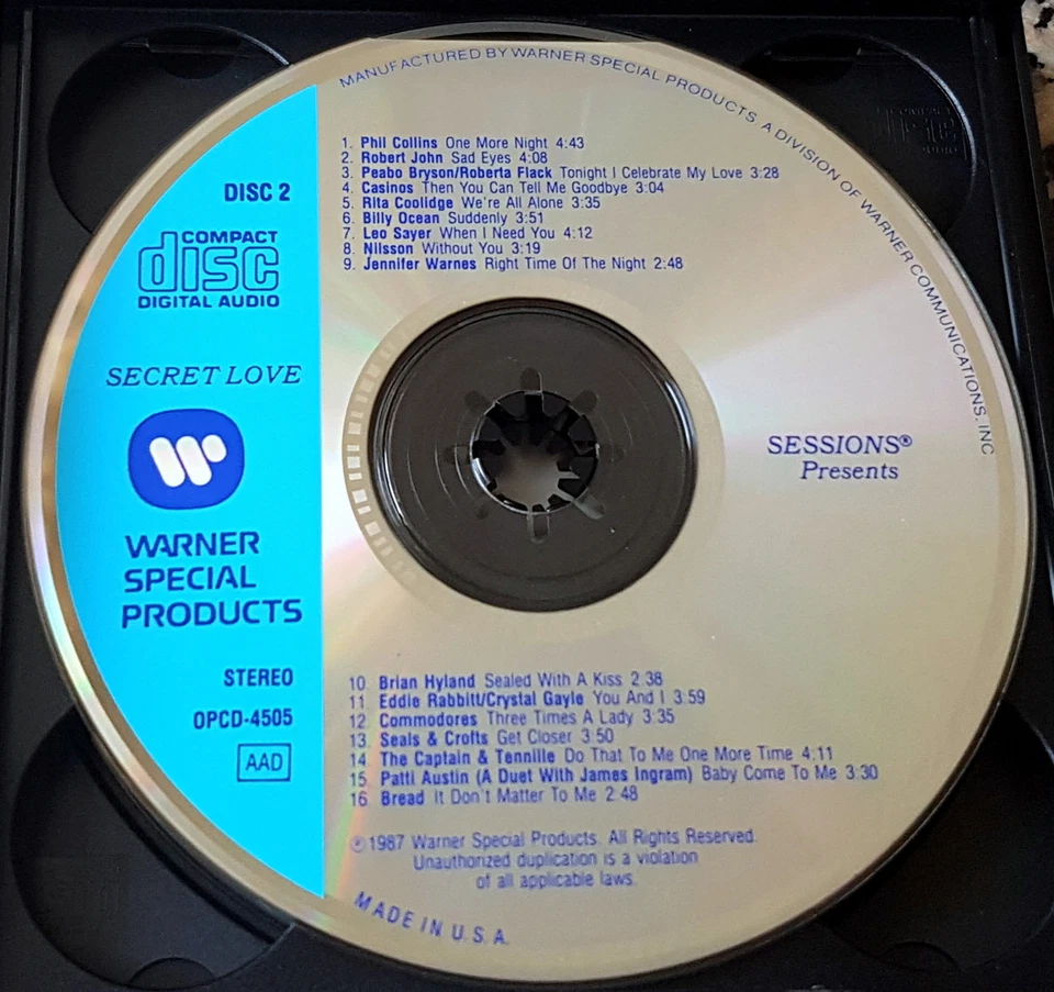 SESSIONS Secret Love 3 CD Box Set RARE Jack Wagner Larry Graham Klymaxx 48 songs Foto 4 de 4