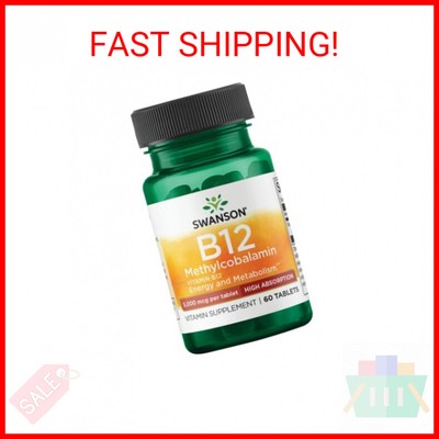 Swanson Vitamin B-12 Methylcobalamin High Absorption 5000 mcg 60 Tabs