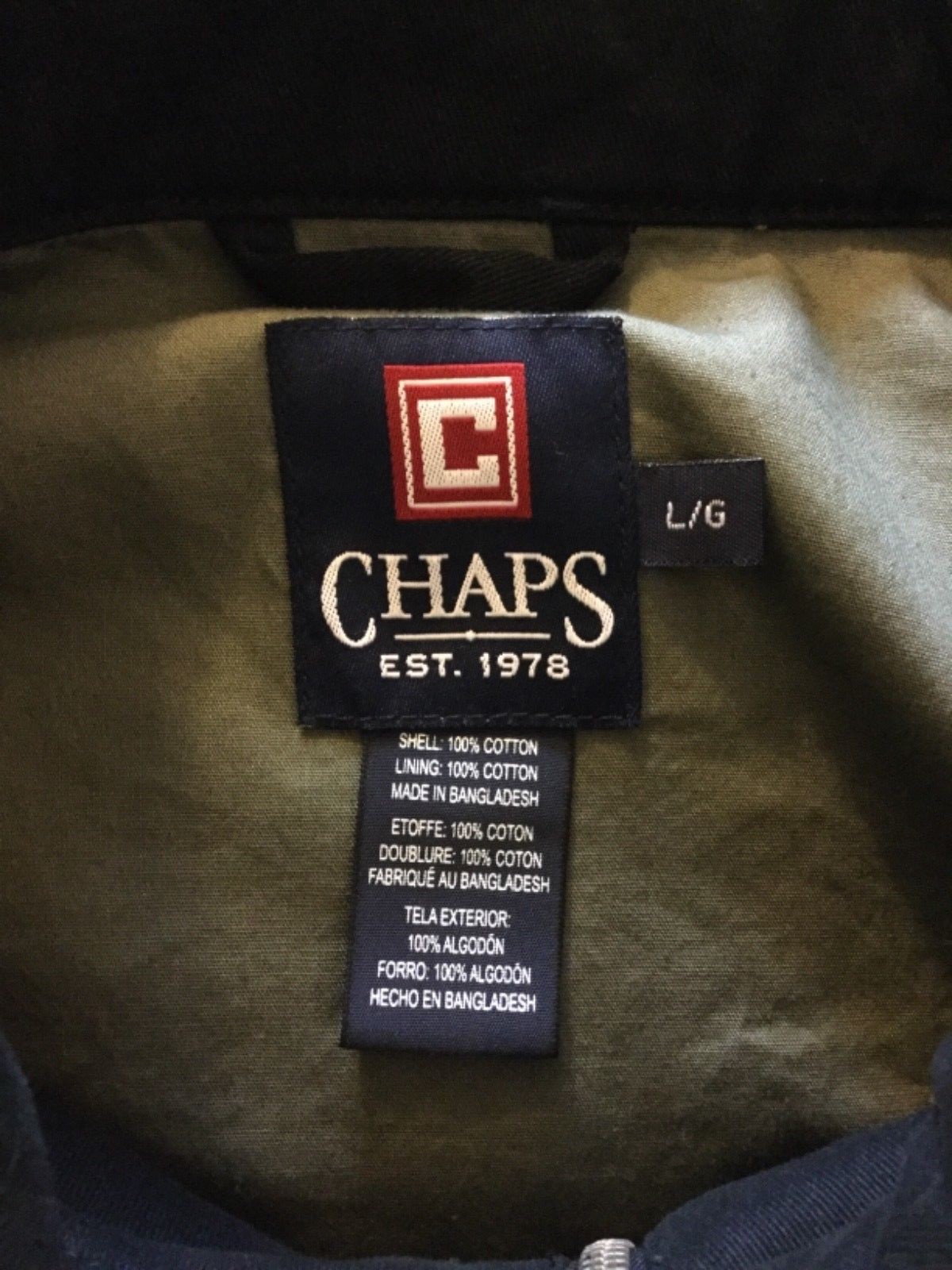 CHAPS Men's Black Jacket Coat Basic Jacket Size L… - image 10