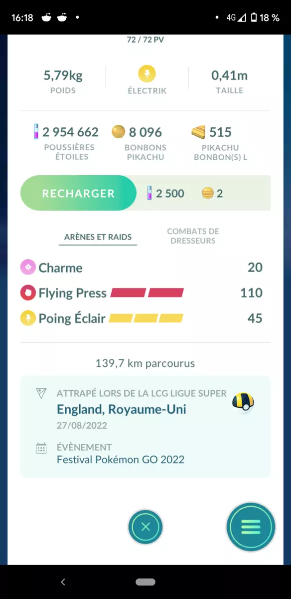 Shiny Pikachu Libre in Pokémon Go Battle League 