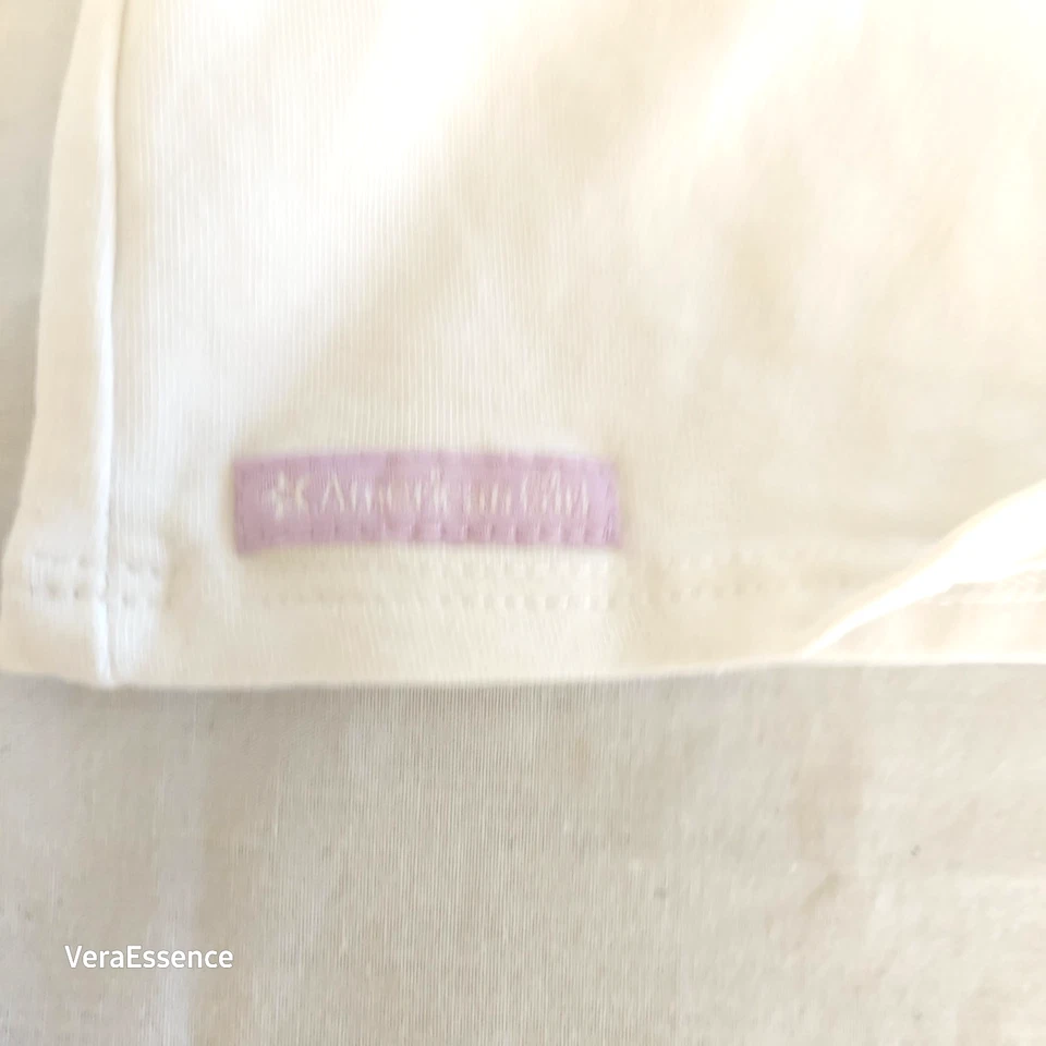 AMERICAN GIRL WHITE T-SHIRT Doggy Applied Bow EXPRESS YOUR STYLE SZ S (7/8) - Image 2 of 4