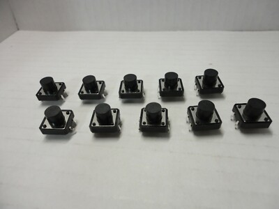 10x Pack Lot 12x12x9 mm Push Touch Tactile Momentary Micro Button Switch DIP PCB