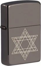 Zippo Star of David Design Black Ice 49685