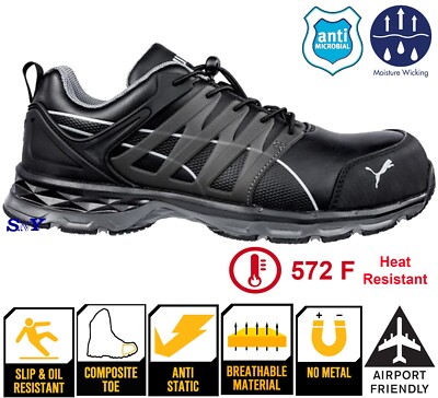 PUMA Composite Toe Static Dissipative Slip Oil Heat Resistant Outsole Men's 13